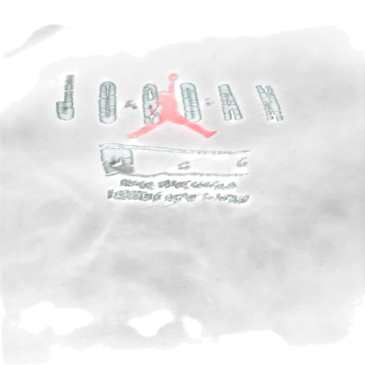 My Store Jordan black cotton crew neck t-shirt interior neck label with Jumpman logo and size medium tag