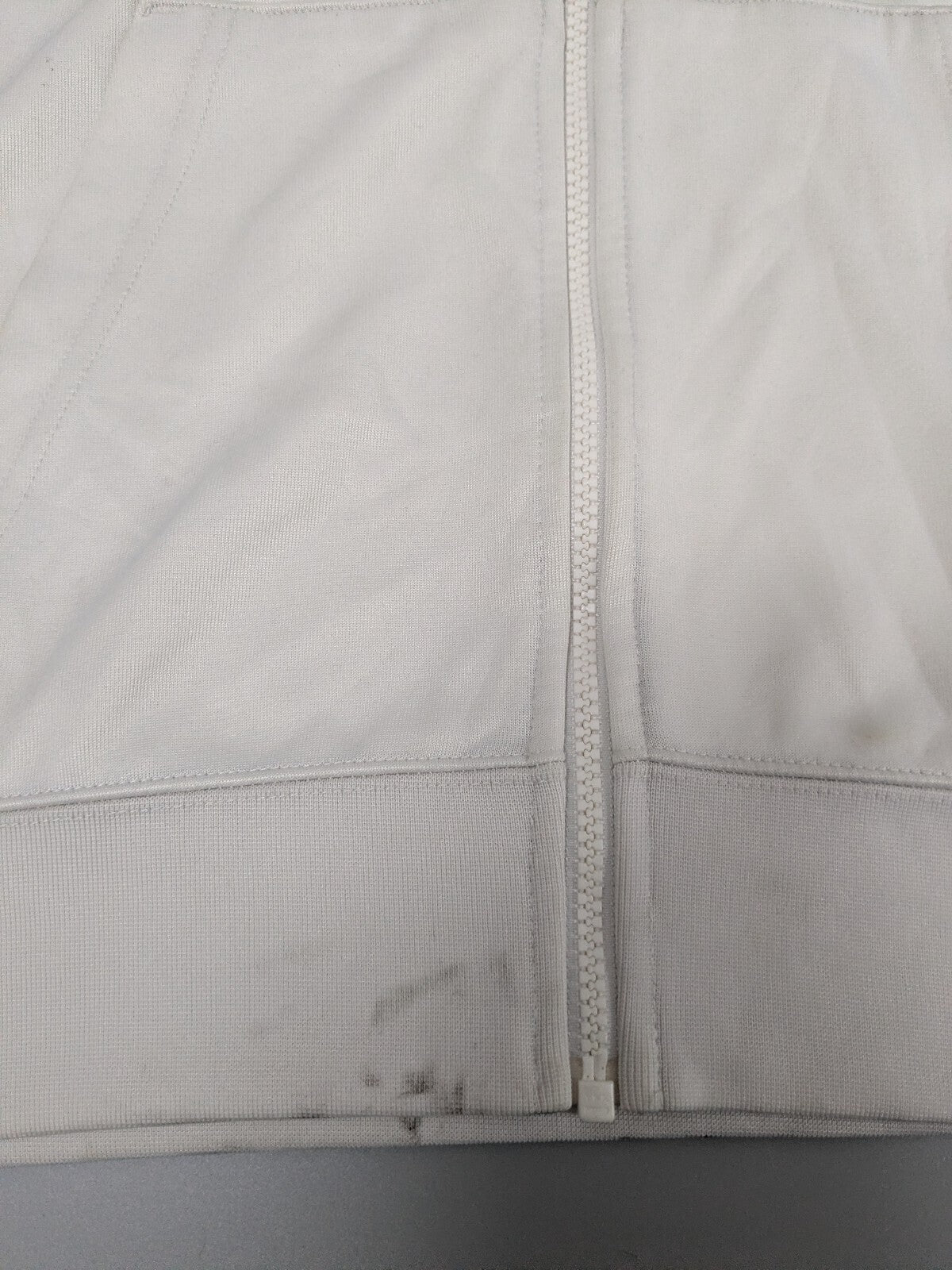 Nike Hoodie Mens M White Logo-Tape Full-Zip Sweatshirt
