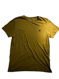 My Store pre-owned yellow Timberland cotton crew neck t-shirt with small logo on chest, size large.