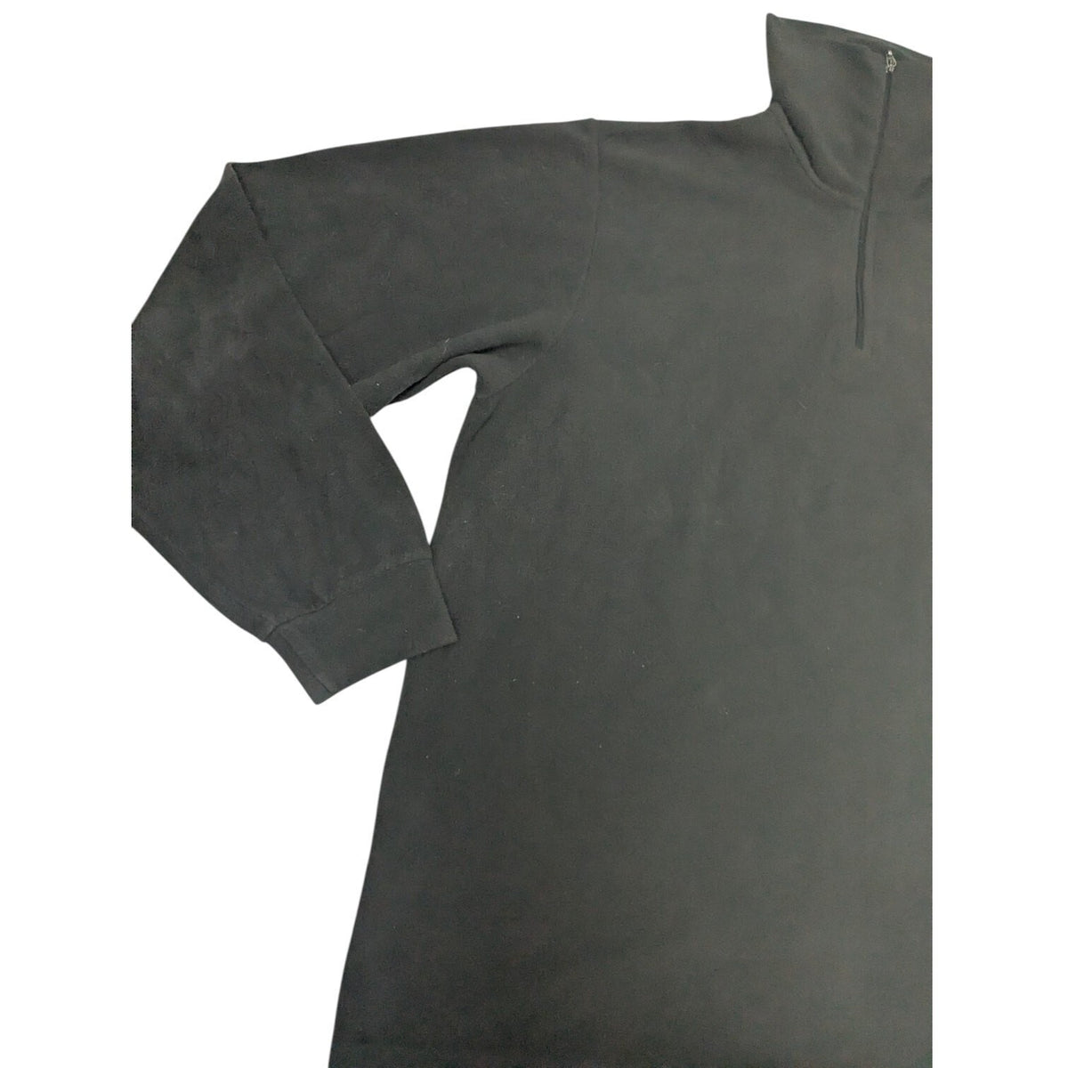 Conte Thomas Fleece Pullover Mens L Dark Grey Quarter Zip Jumper