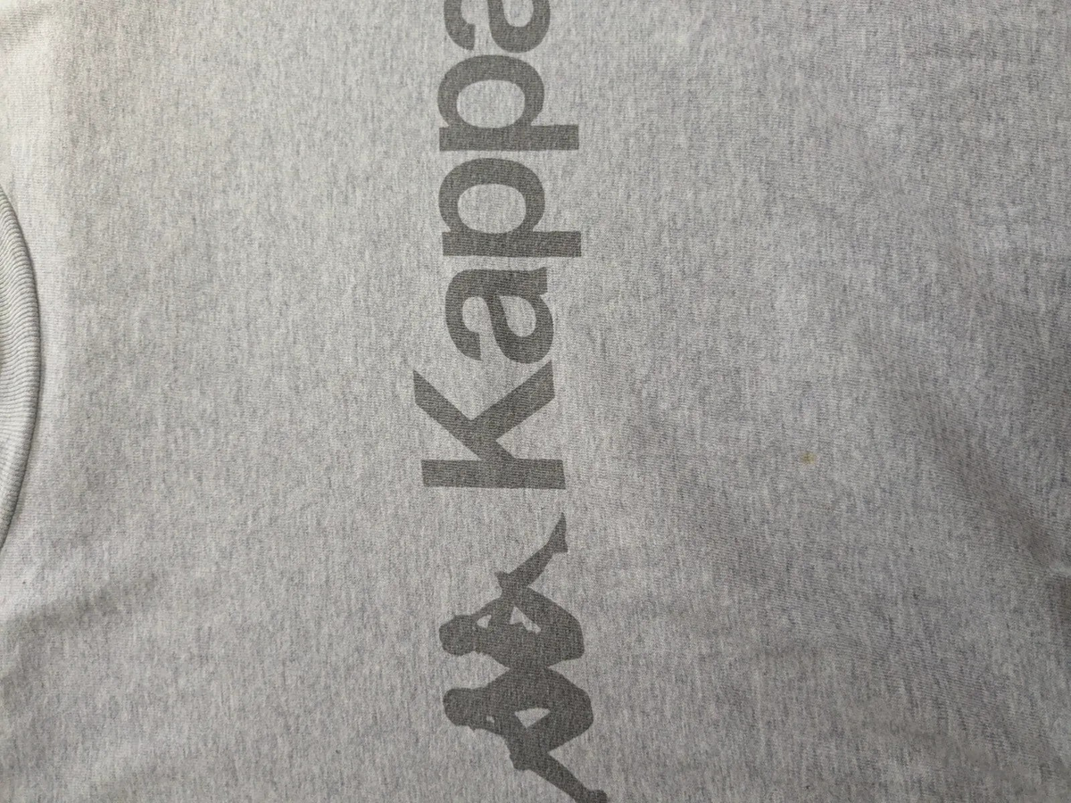 My Store grey Kappa cotton jersey crew neck sweatshirt with vertical logo print