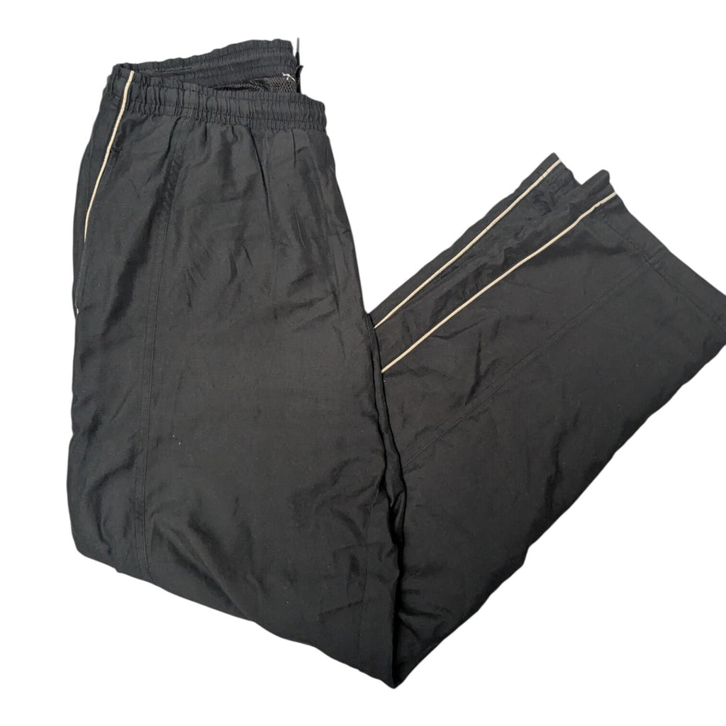 Champion Track Pants Mens L Black Taped Side Joggers Y2K