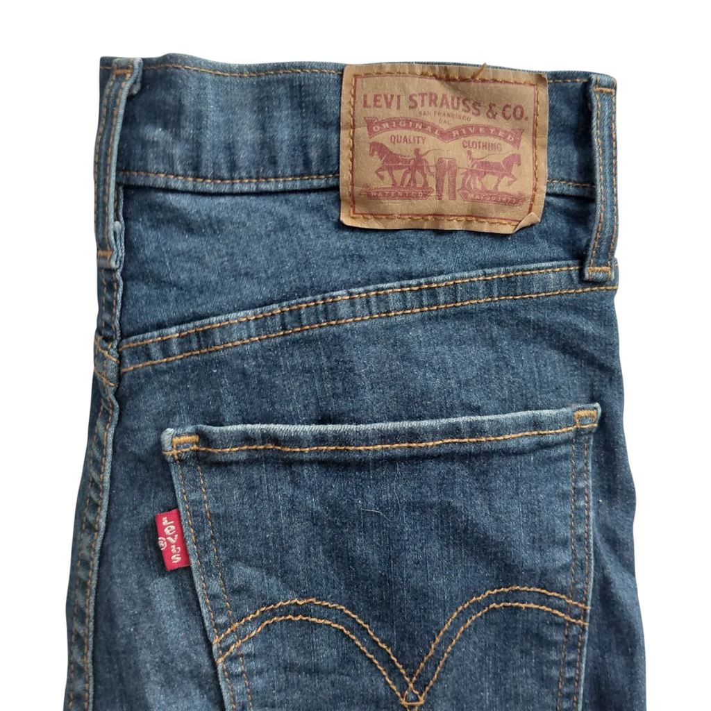 My Store Levi's Mile High dark blue wash denim super skinny jeans with back pocket leather patch and red tab