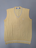 Vintage Sergio Tacchini Pastel Yellow Knit Sweater Vest / Size M (IT 48)