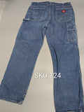 Dickies Carpenter Jeans Mens W40 L34 Blue Relaxed Fit LU200 Denim
