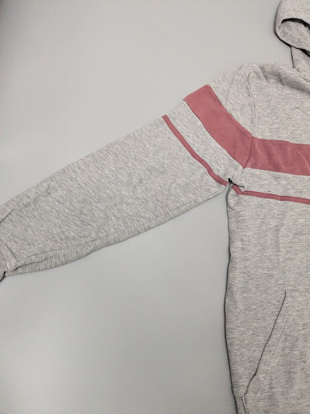 Diadora Hoodie Womens M Grey Pink Full Zip Sweatshirt