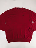 Kappa Sweater Mens 2XL Red V-Neck Knit Jumper