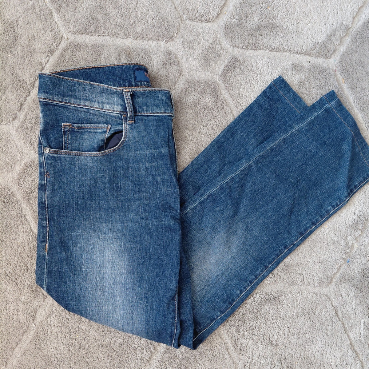 Trussardi Jeans Trousers Mens W31 Blue Straight Leg Denim