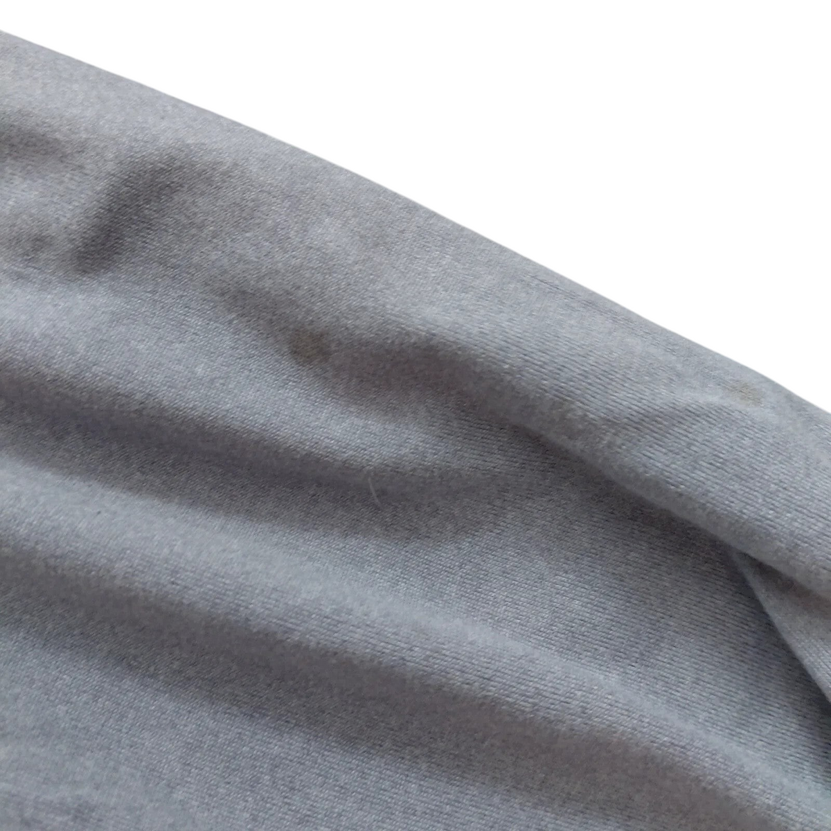 My Store pre-owned grey long sleeve t-shirt fabric detail showing minor wear and marks on the material