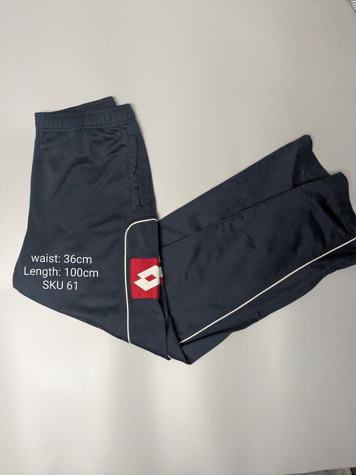 Lotto Track Pants Mens W28 Black Athletic Joggers