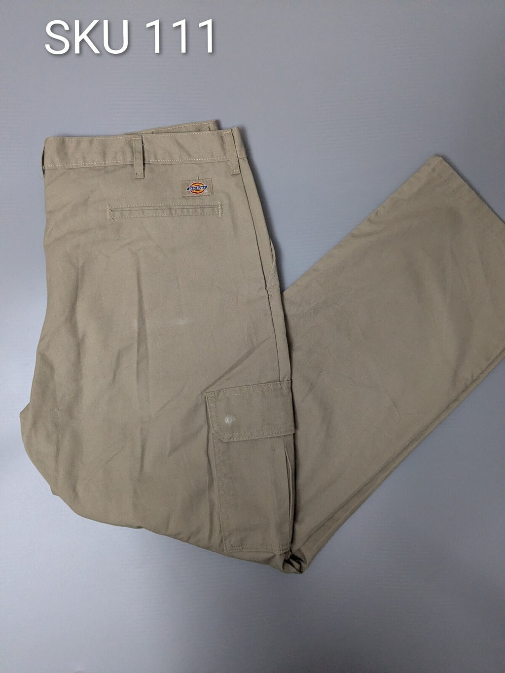 Dickies Cargo Pants Mens W38 L32 Beige Loose Fit Industrial Workwear