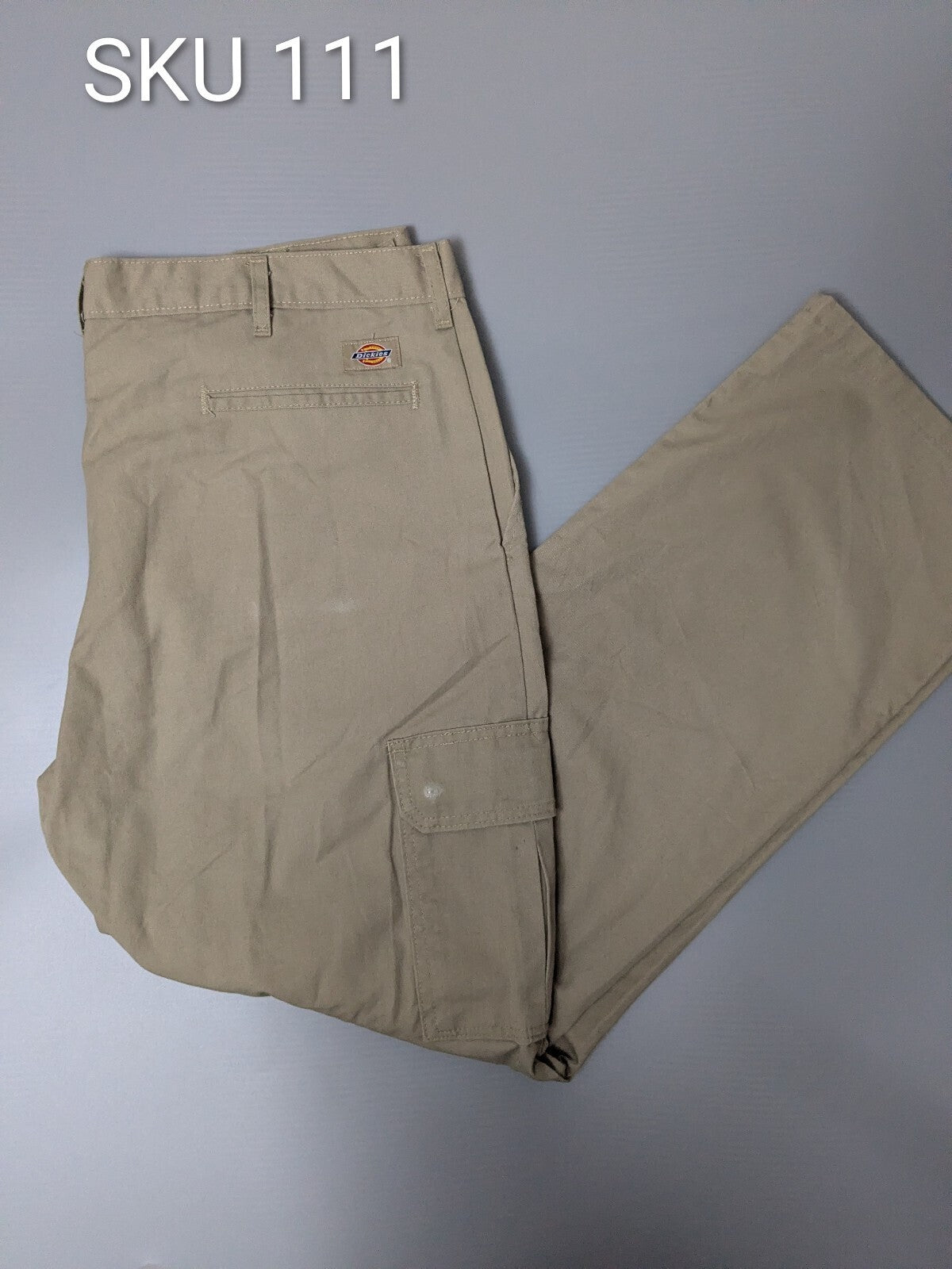 Dickies Cargo Pants Mens W38 L32 Beige Loose Fit Industrial Workwear