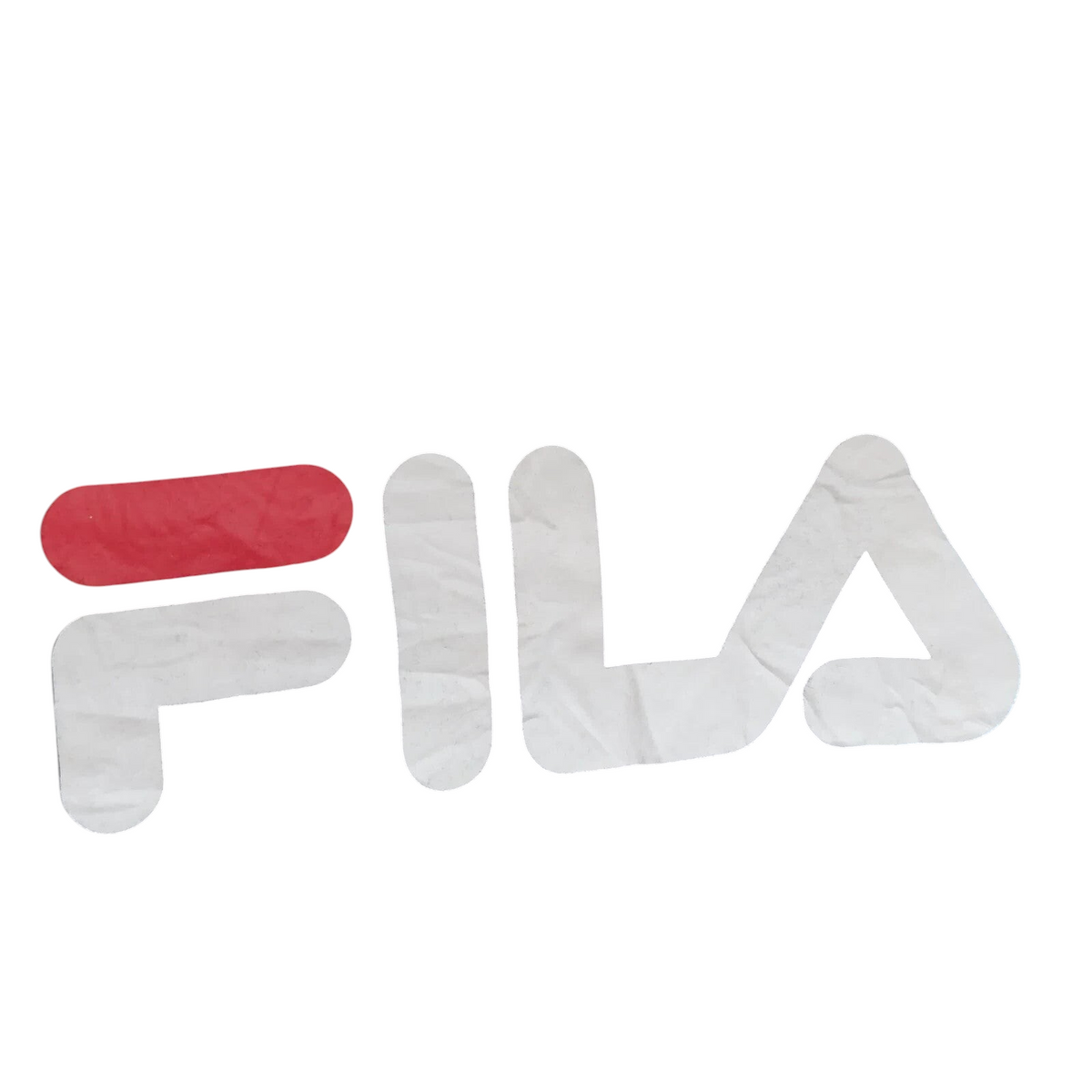 My Store pre-owned black FILA crew neck t-shirt with white and red graphic logo on the chest