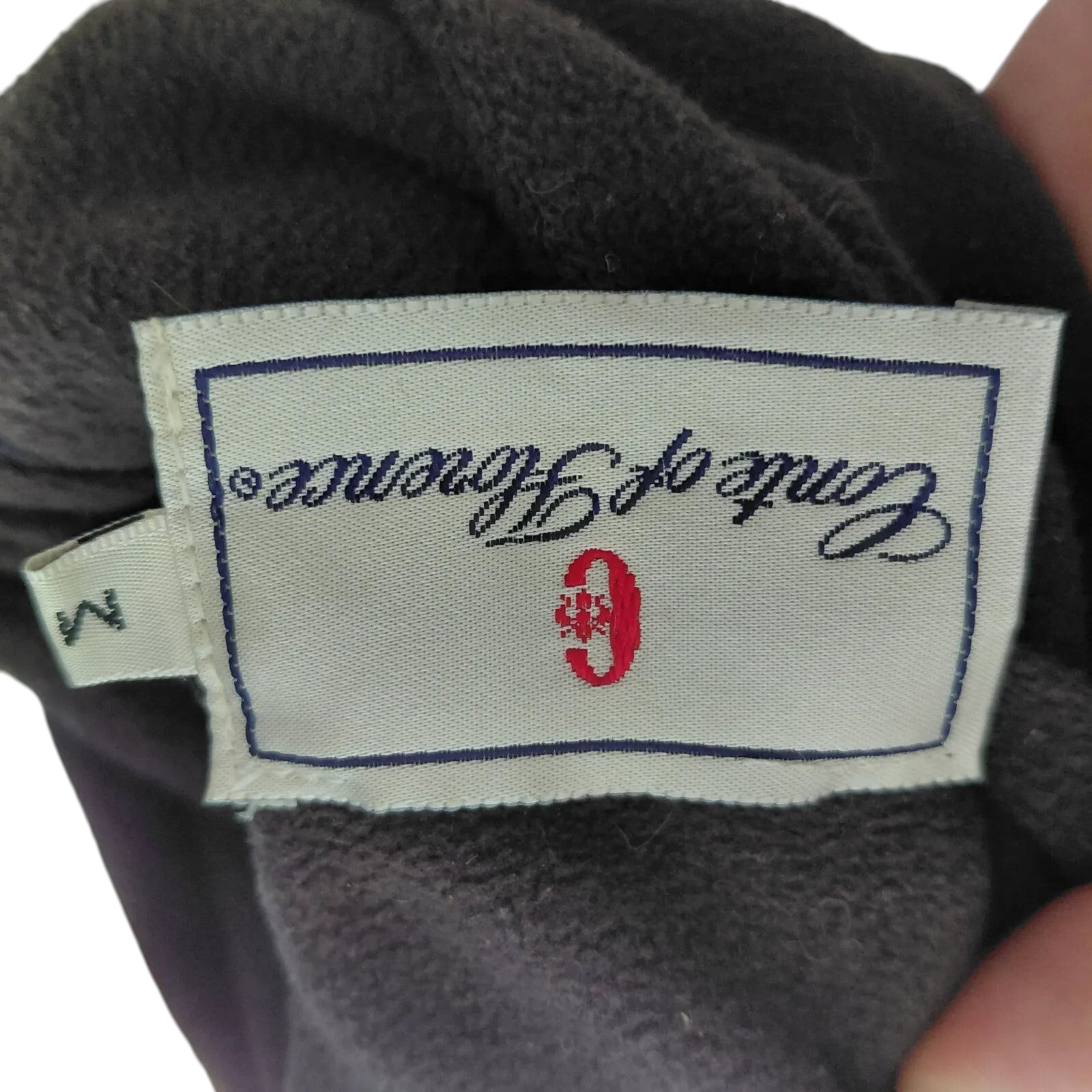 My Store Barker of England black fleece top size medium clothing brand label detail