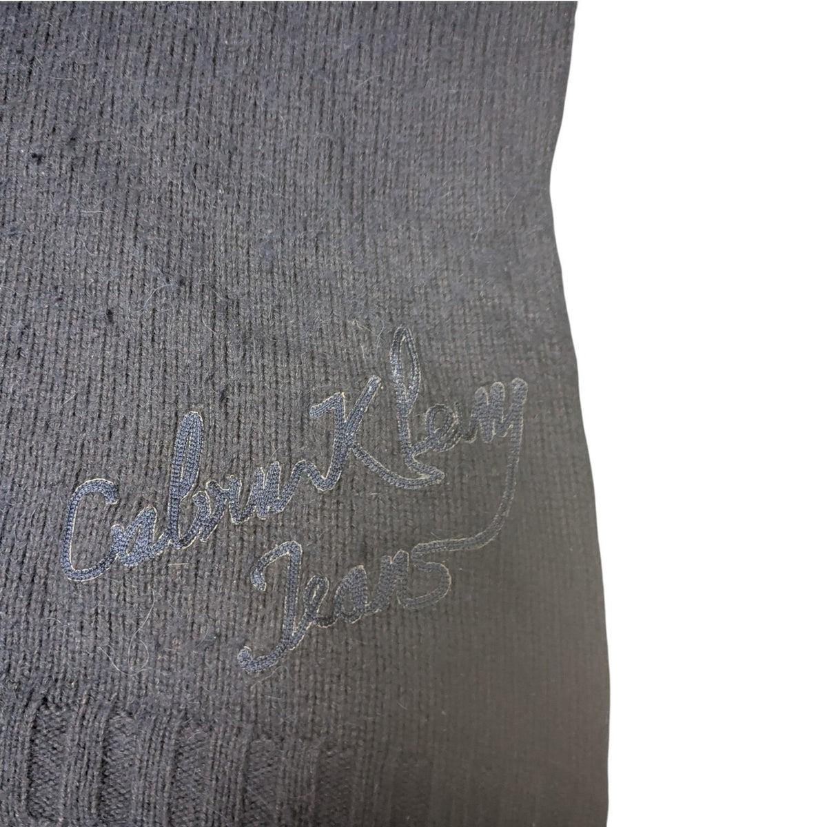 Calvin Klein Sweater Womens S Black Ribbed Turtleneck Y2K