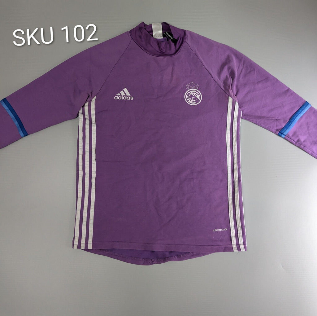 Real Madrid 2016/17 Adidas Training Drill Top Purple Size M
