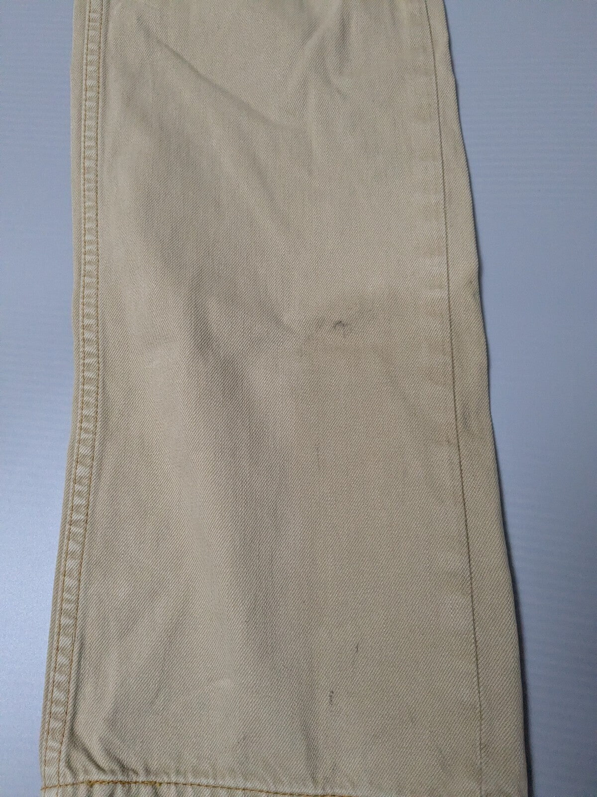 Vintage Levi's 502 Regular Tapered Jeans Beige Tan Denim W32 L32 Red Tab