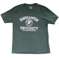 My Store dark green Champion cotton crew neck t-shirt with white Binghamton University Grandparent graphic print