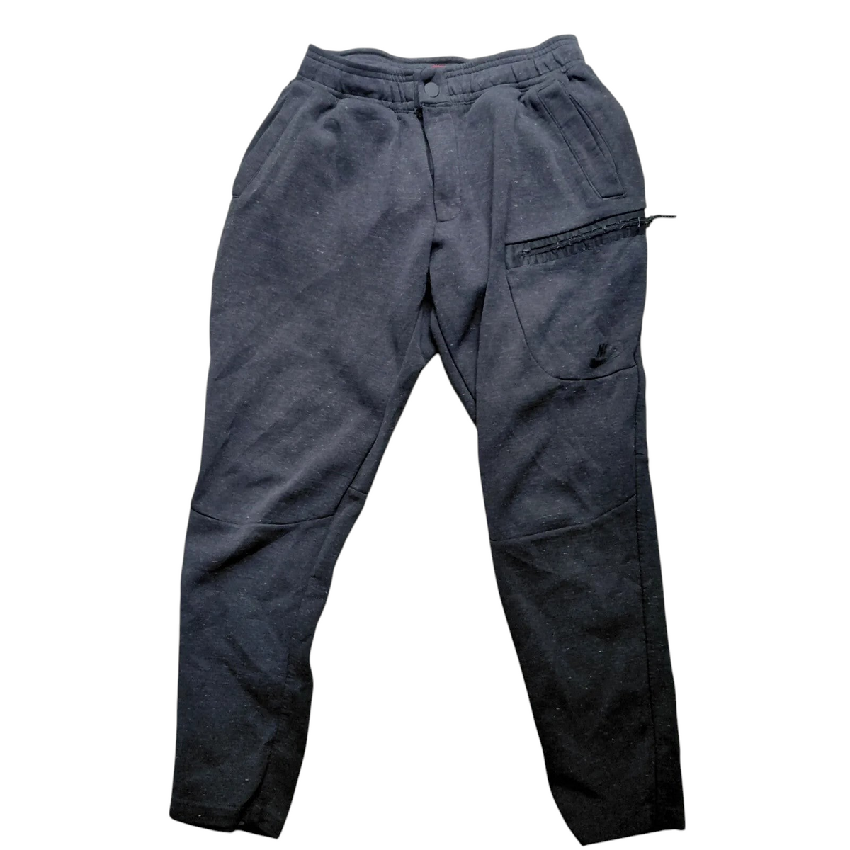 Nike Joggers Mens Charcoal Cotton Fleece Logo Cargo Sweatpants Pullover