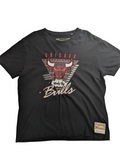 My Store Mitchell & Ness black cotton Chicago Bulls graphic t-shirt with crew neck and basketball logo