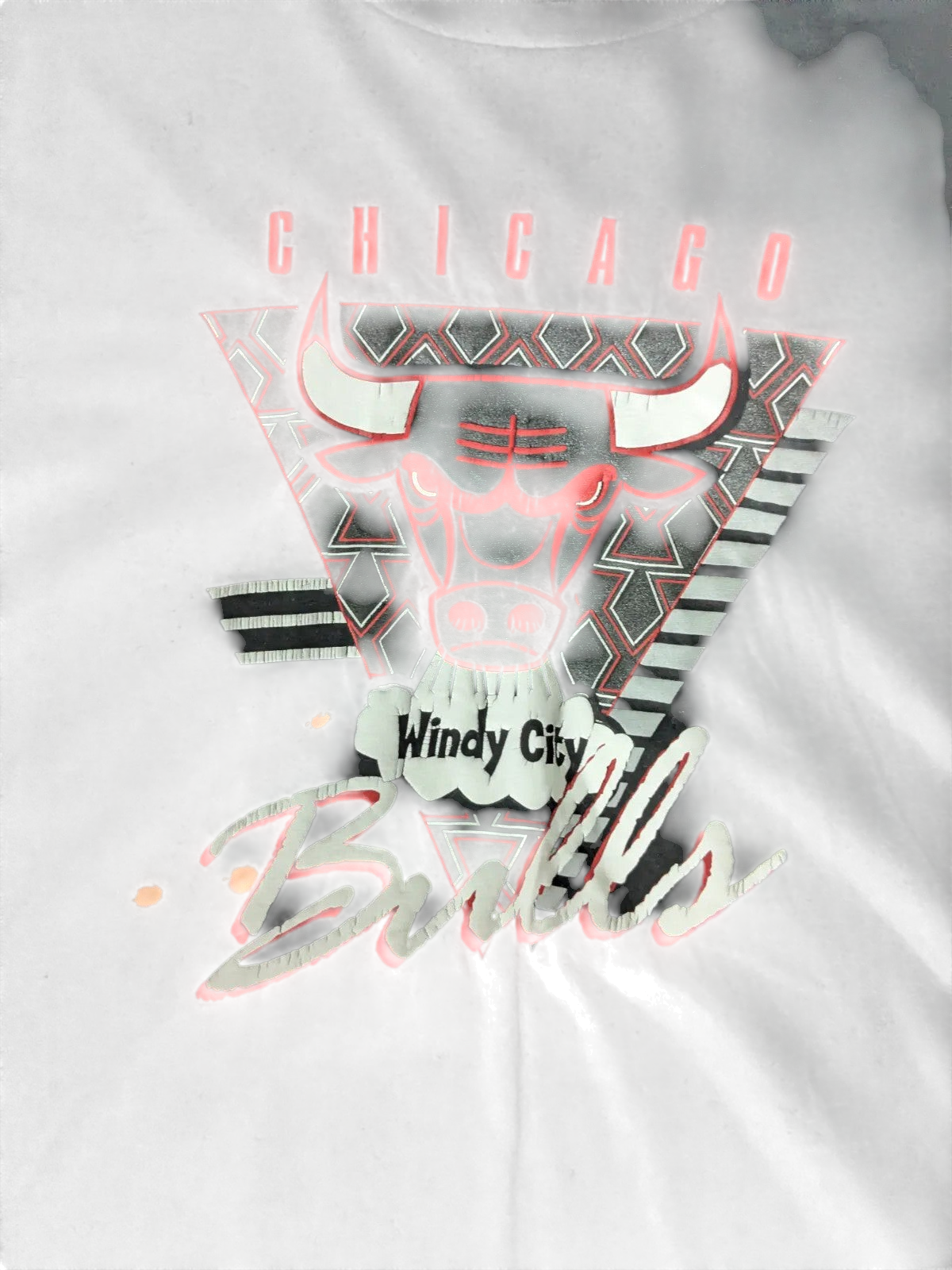 My Store Mitchell & Ness black cotton Chicago Bulls graphic t-shirt with basketball logo and Windy City text