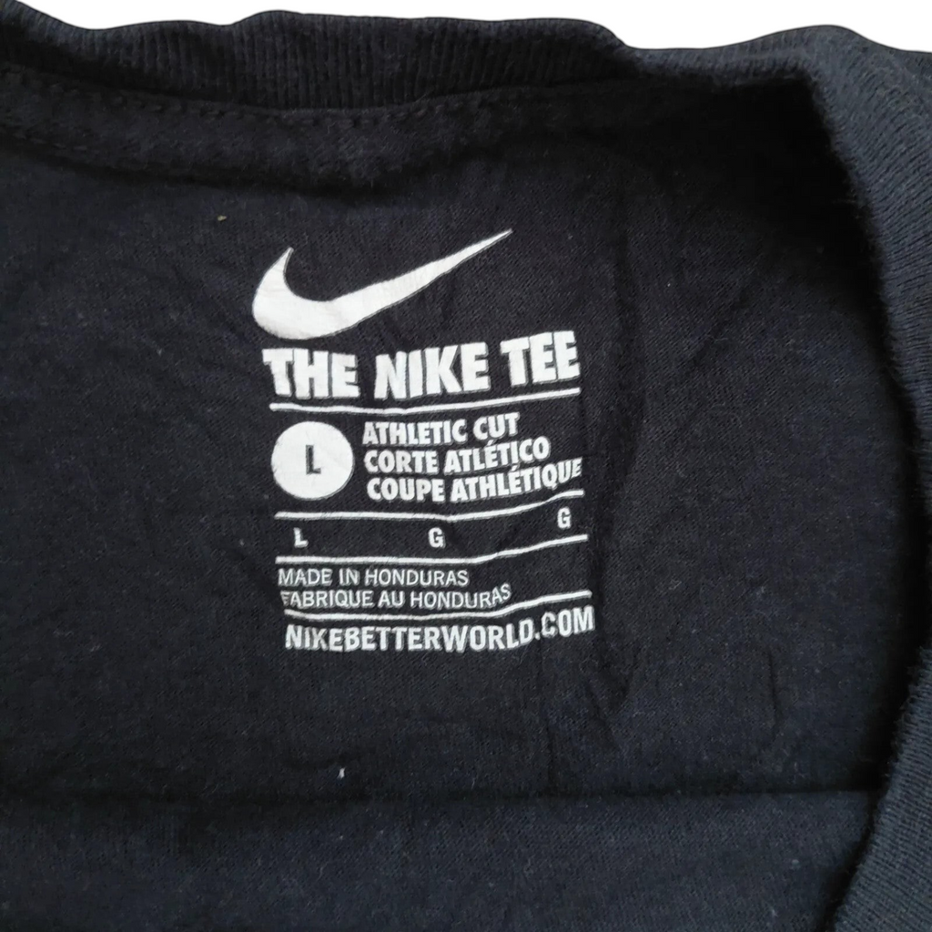 My Store black Nike graphic t-shirt size large with athletic cut neck label detail