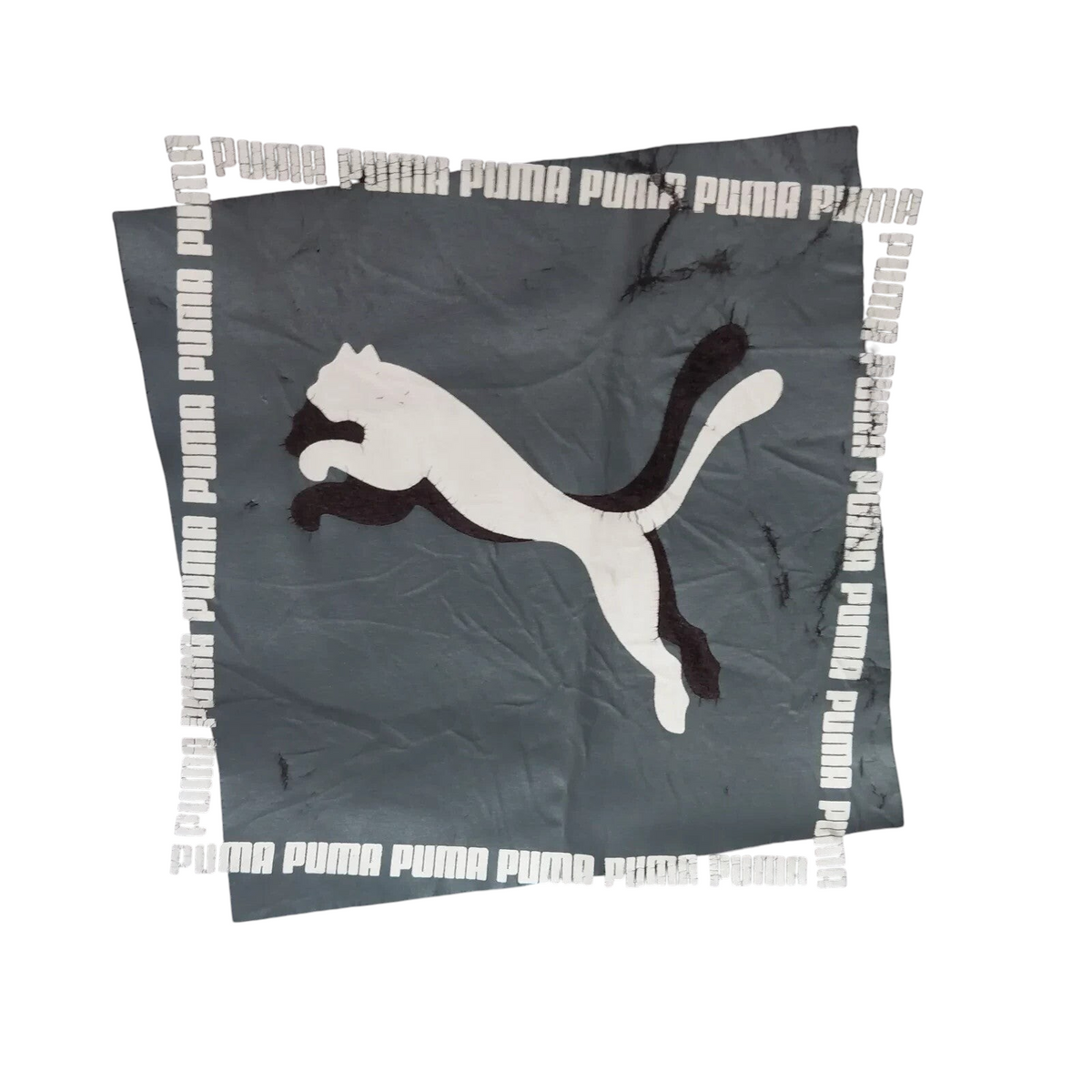 My Store black Puma cotton crew neck t-shirt with white logo graphic print