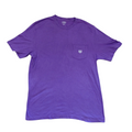 My Store Chaps purple cotton crew neck t-shirt with a chest pocket and embroidered logo detail