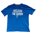 My Store Nike blue cotton crew neck t-shirt with Kansas City Royals Reclaim The Crown graphic print