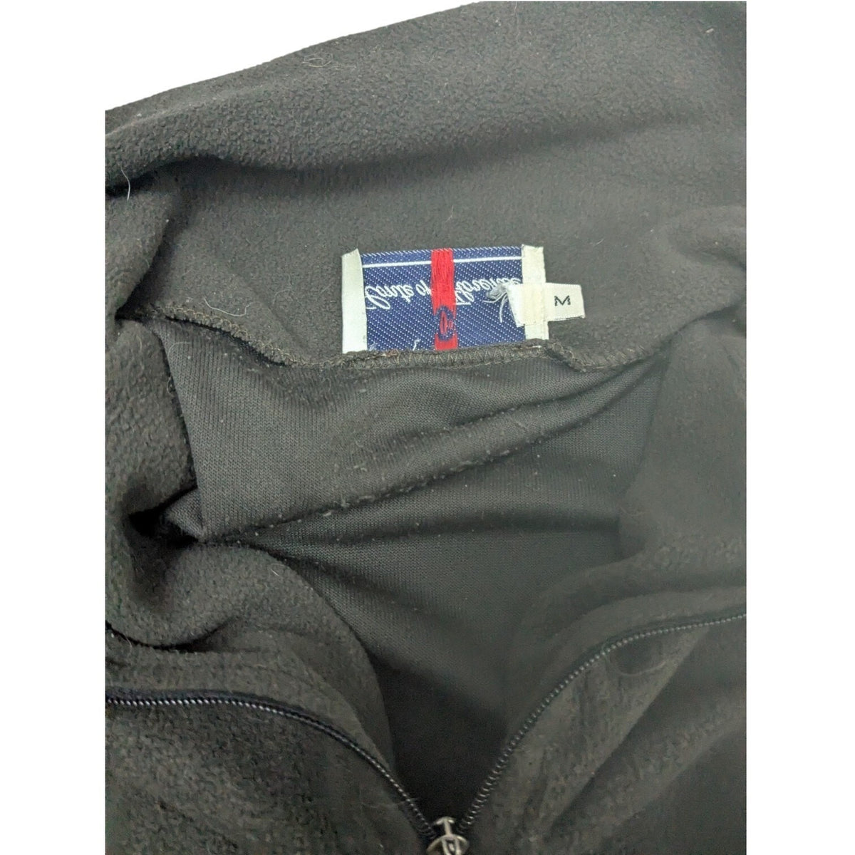 Conte Thomas Fleece Pullover Mens L Dark Grey Quarter Zip Jumper