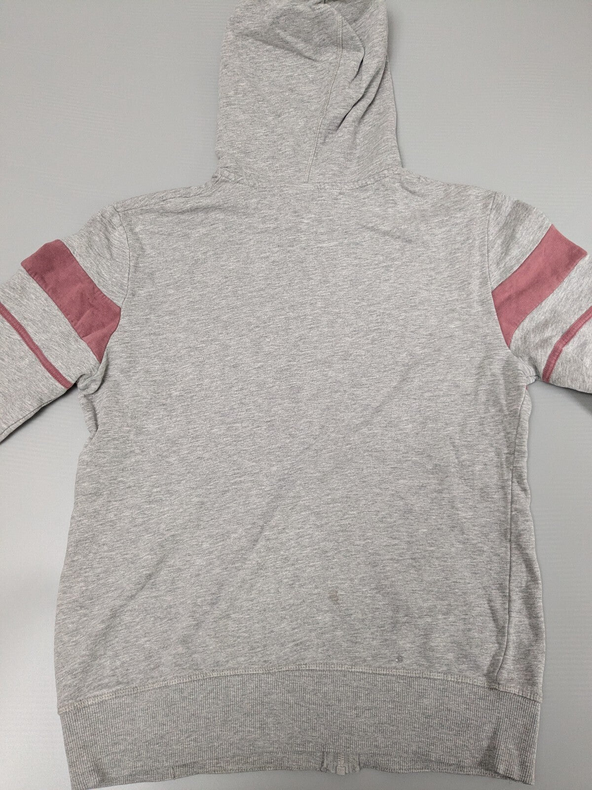 Diadora Hoodie Womens M Grey Pink Full Zip Sweatshirt