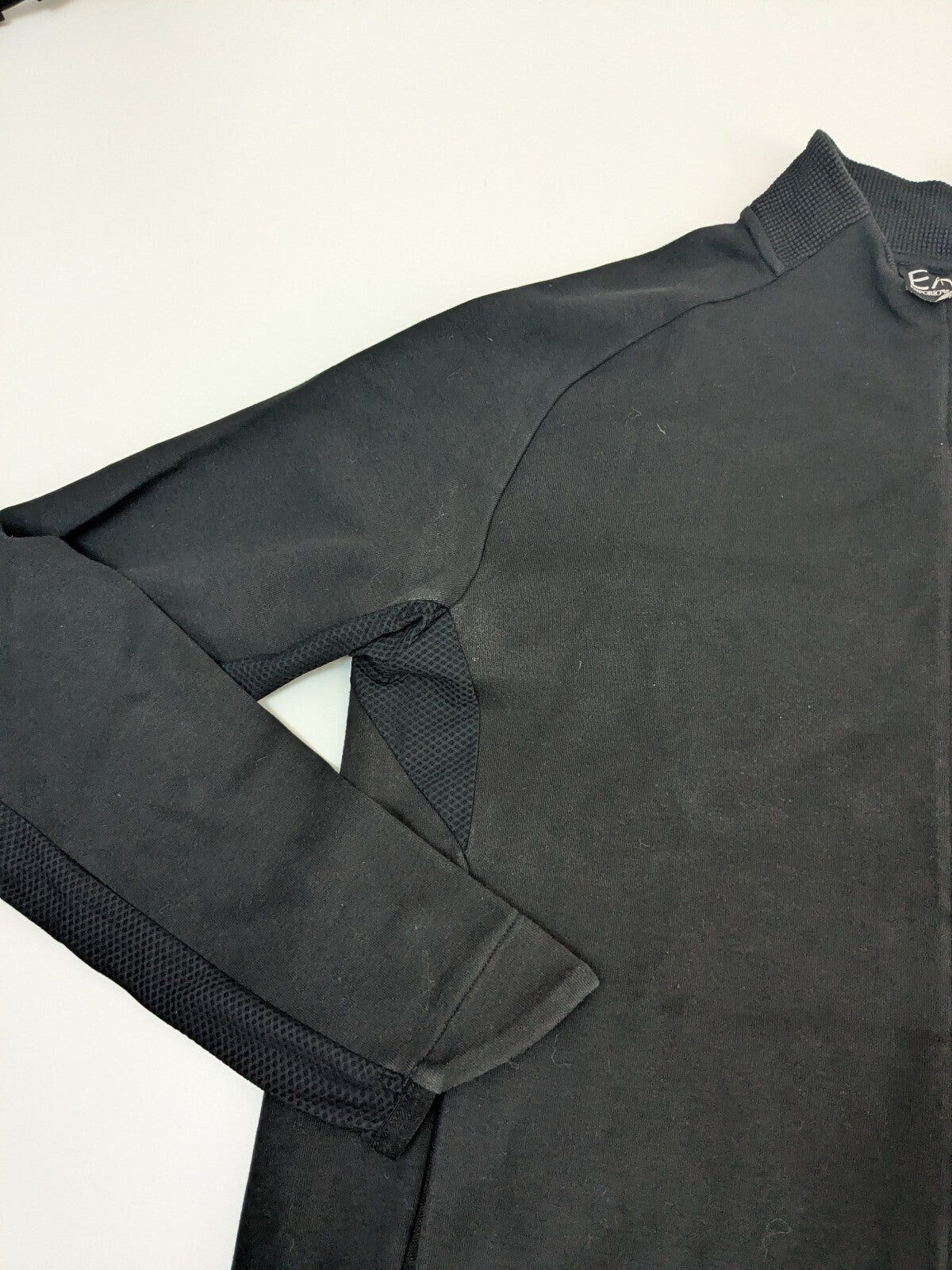 EA7 Emporio Armani Track Jacket Mens M Black Full-Zip Sweatshirt Activewear