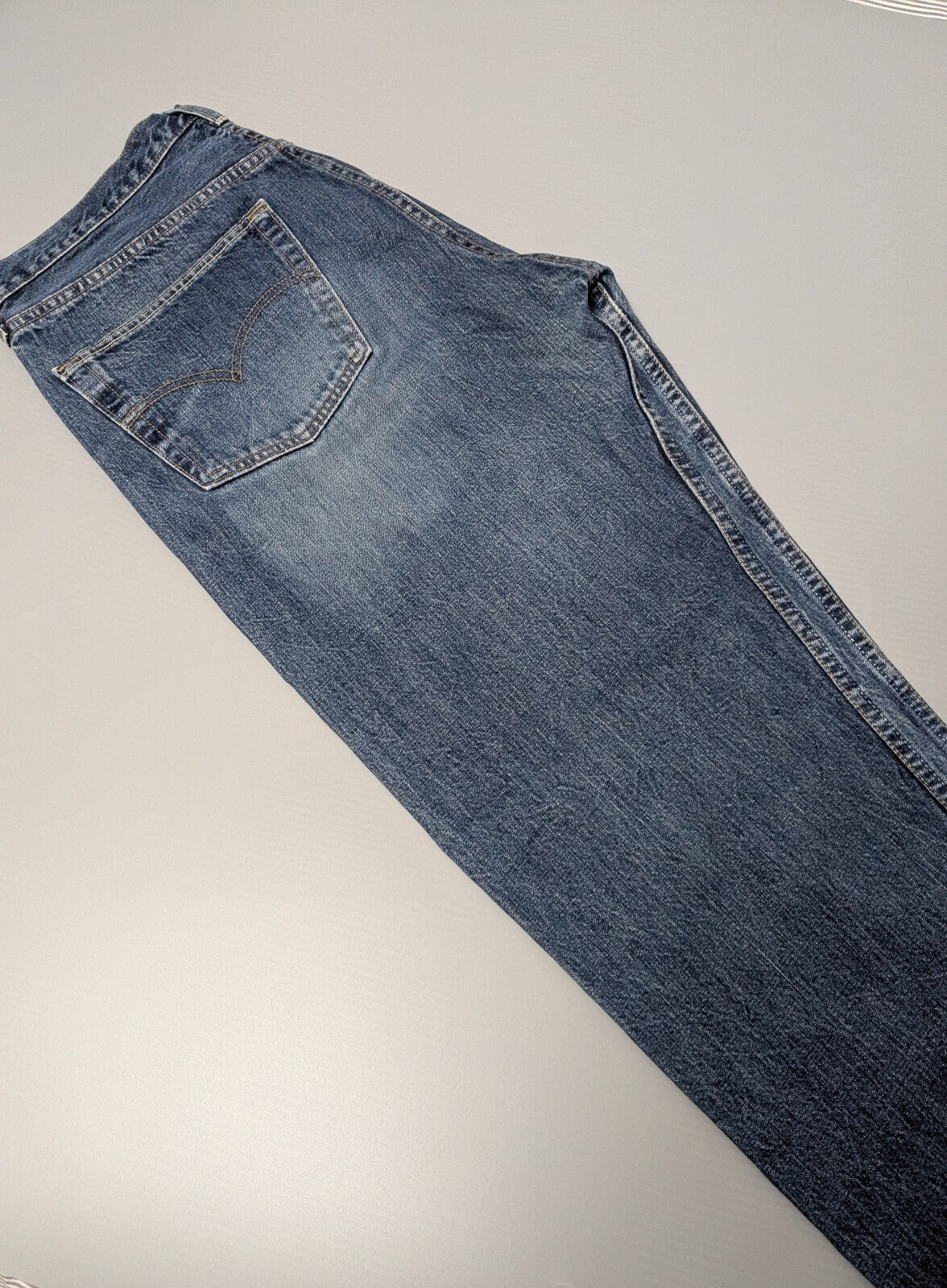 Levi's 501 Original Mens Straight Leg Jeans Blue Denim W36 L32 Button Fly