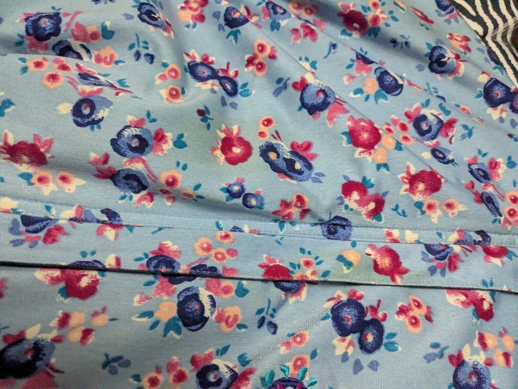 Diadora Windbreaker Jacket Mens M Blue Red Floral Retro Full-Zip