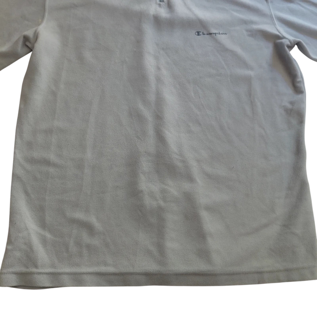 My Store pre-owned grey Champion 1/4 zip fleece pullover with embroidered logo on chest