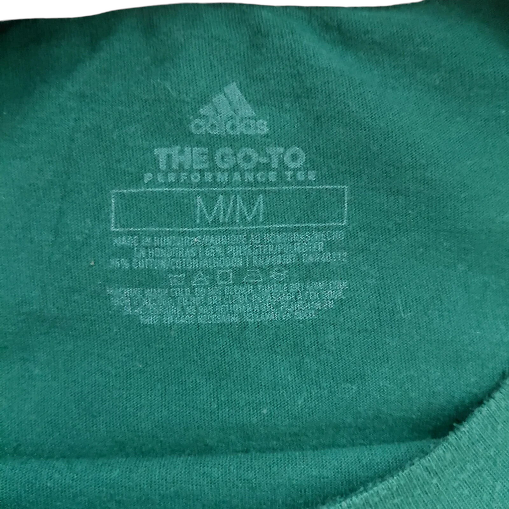 My Store green adidas Portland Timbers crew neck t-shirt interior size tag and branding detail