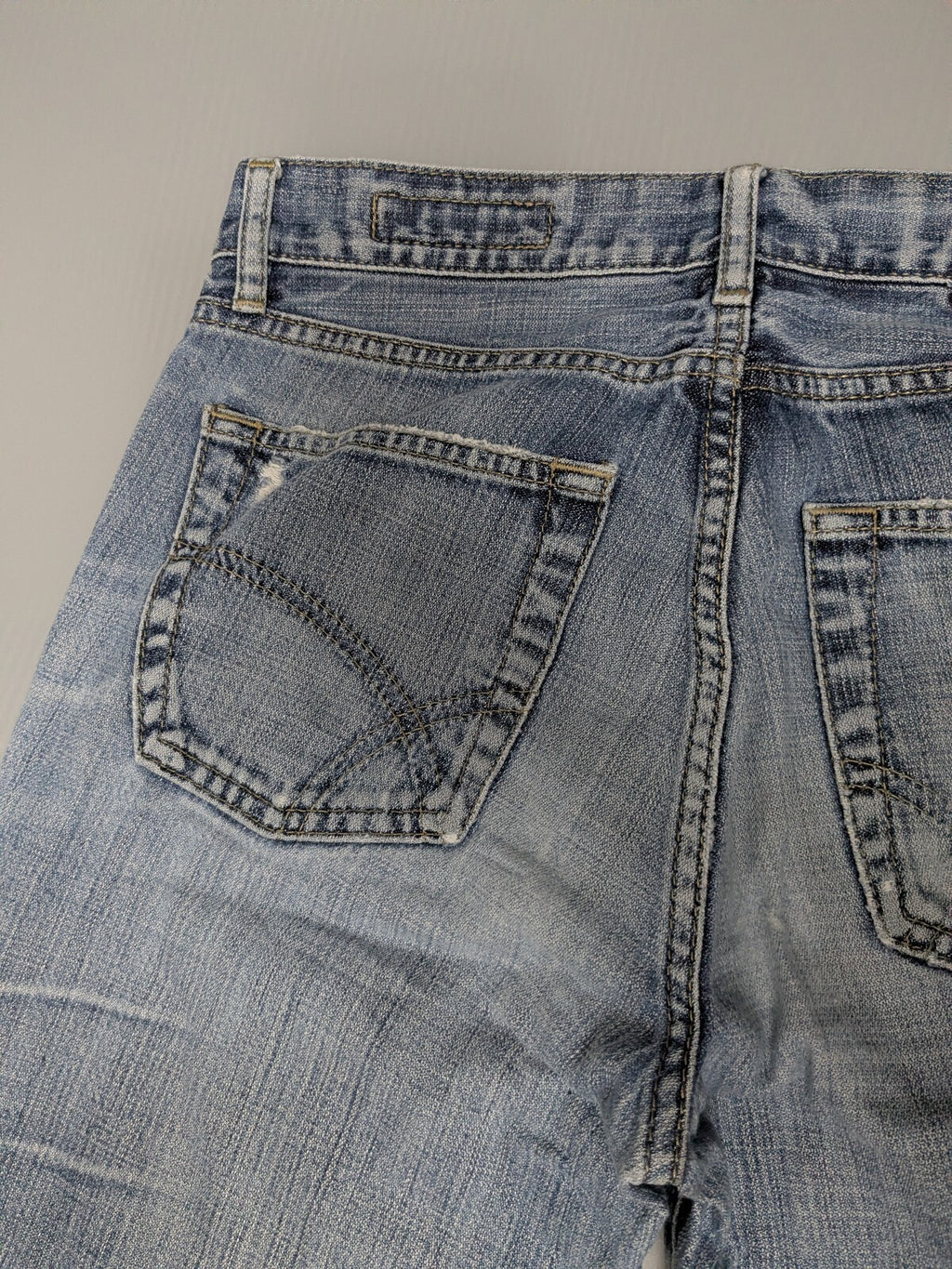 GAS Jeans W31 L36 Blue Vintage Distressed Straight Denim