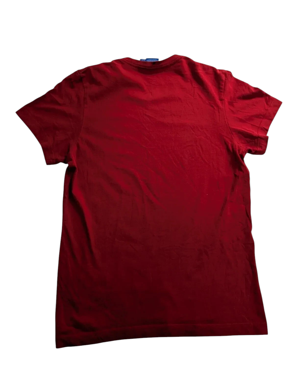 My Store red cotton crew neck short sleeve t-shirt, back view of casual streetwear top