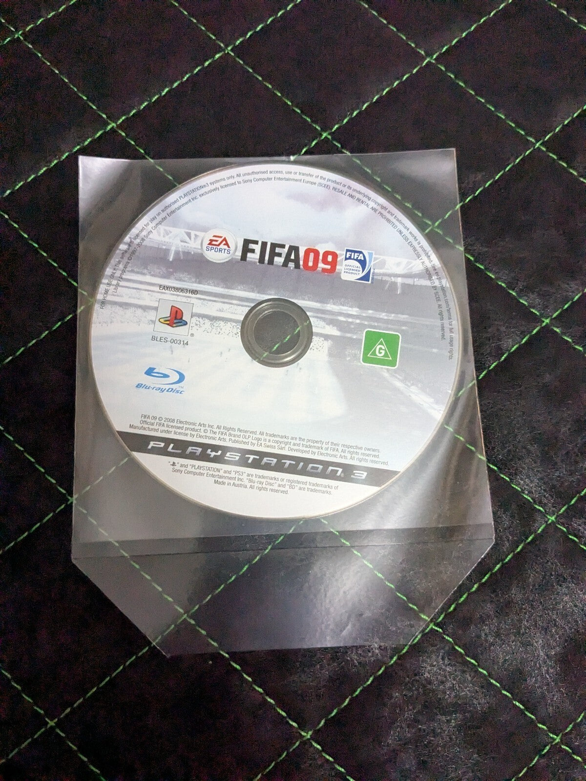FIFA 09 PS3 game disc