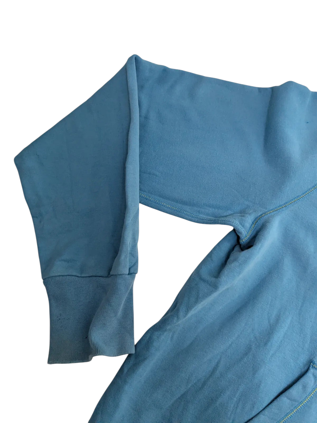 My Store Nike blue cotton quarter zip hoodie sleeve detail with ribbed cuff