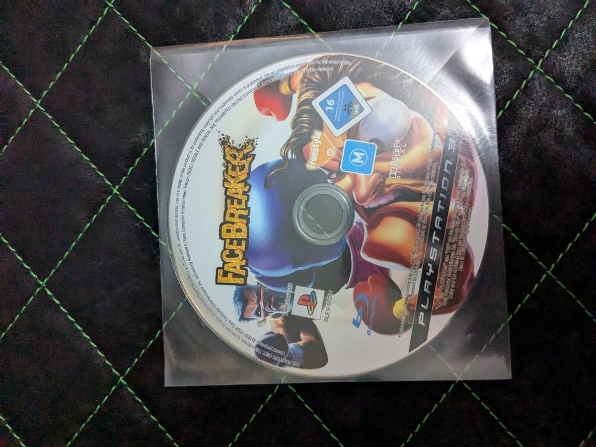 FaceBreaker PS3 game disc
