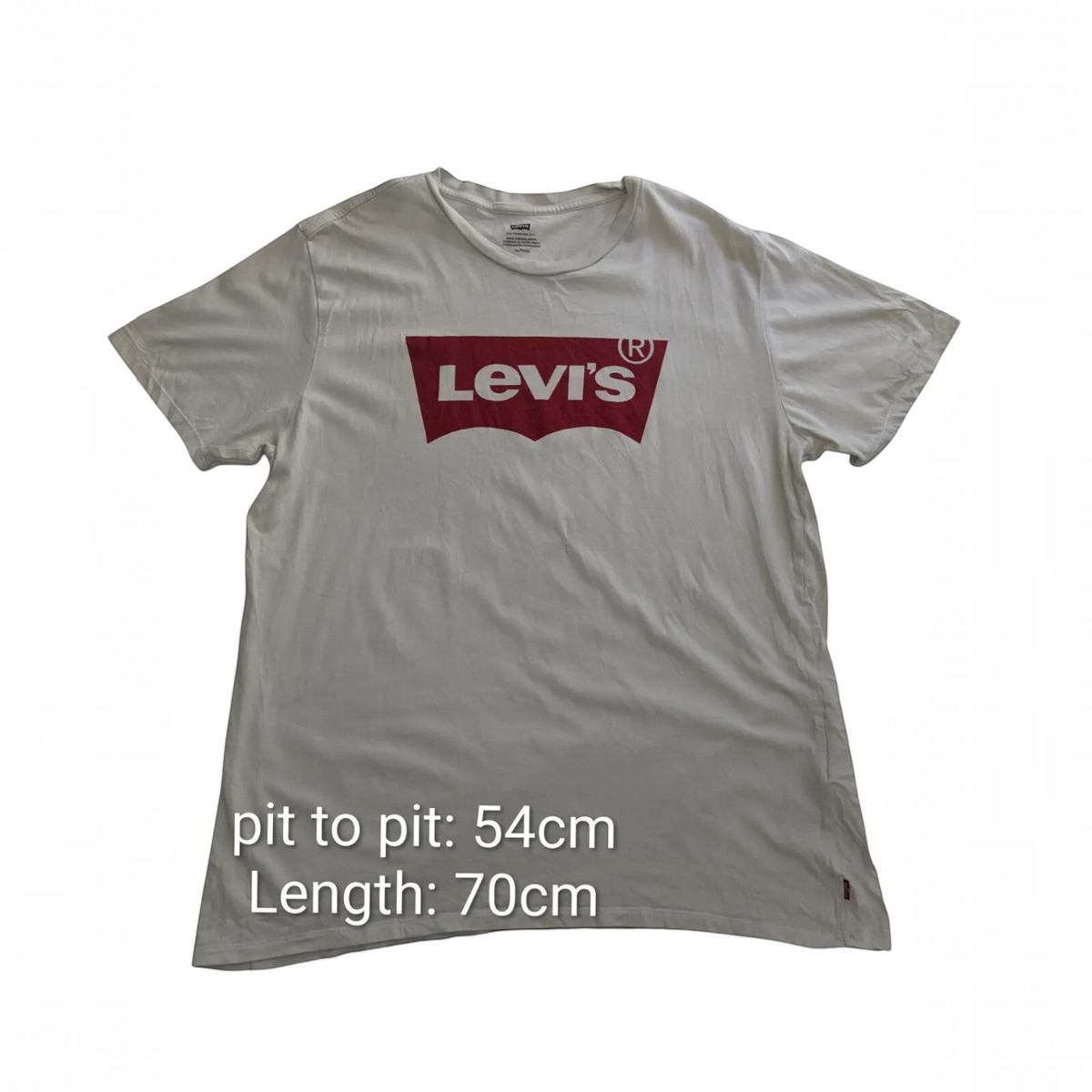 My Store white Levi's cotton jersey graphic t-shirt with red logo print on the chest, size XL