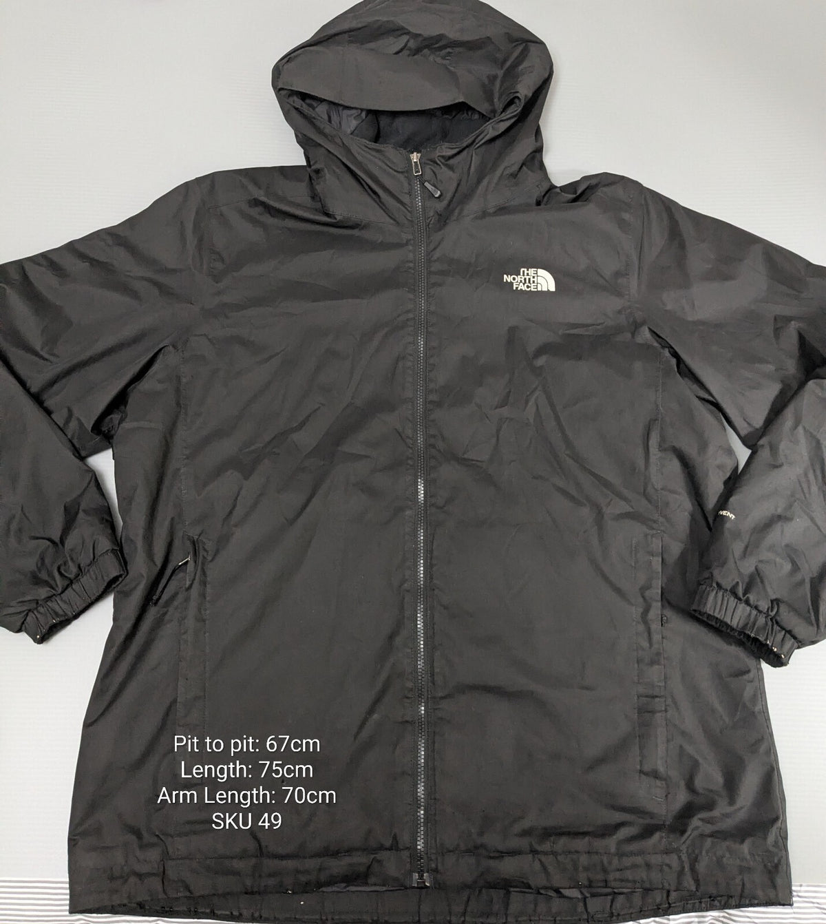 The North Face black hooded jacket