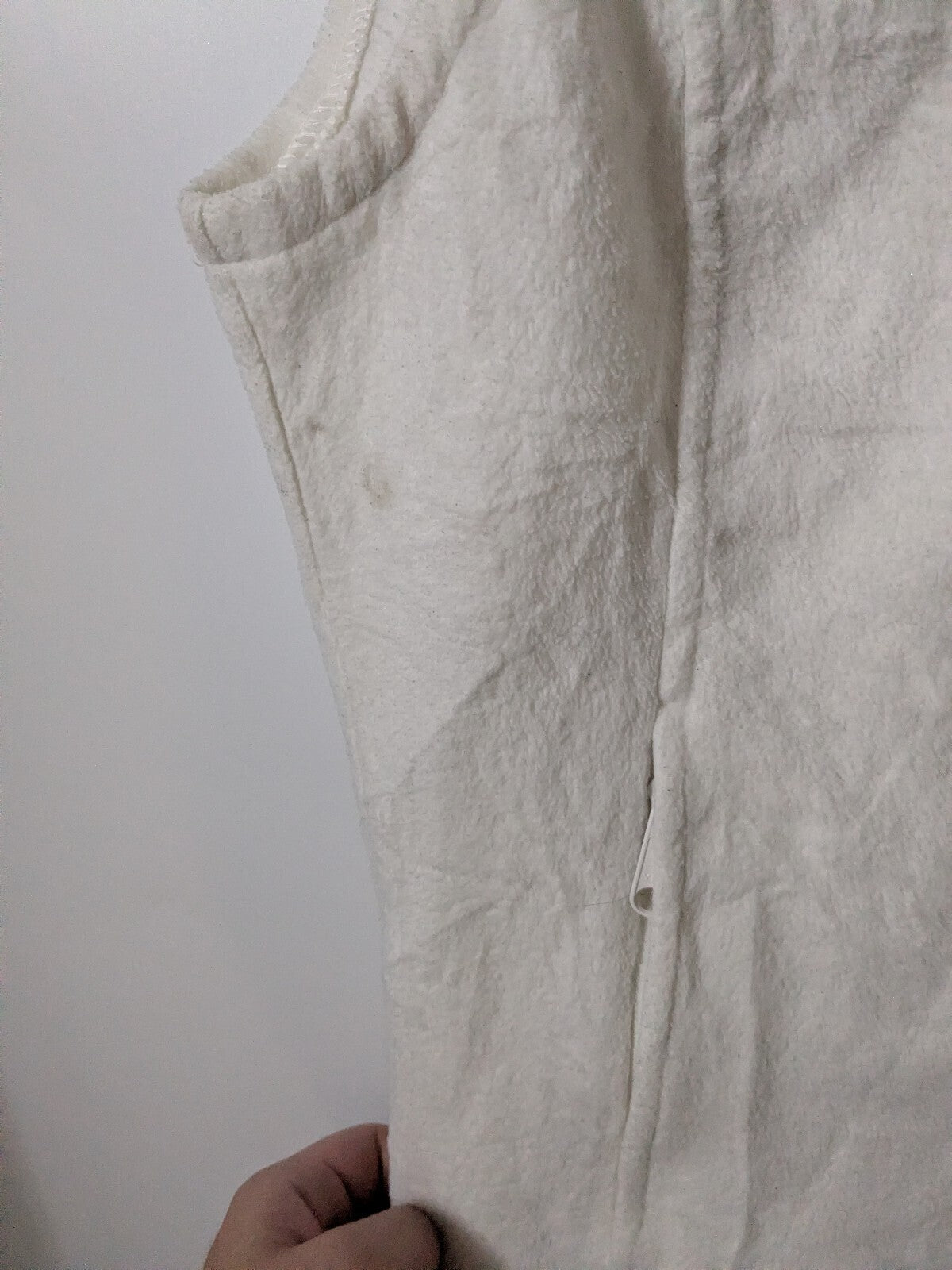 Columbia Fleece Vest Womens L White Full Zip Mock Neck Outdoor