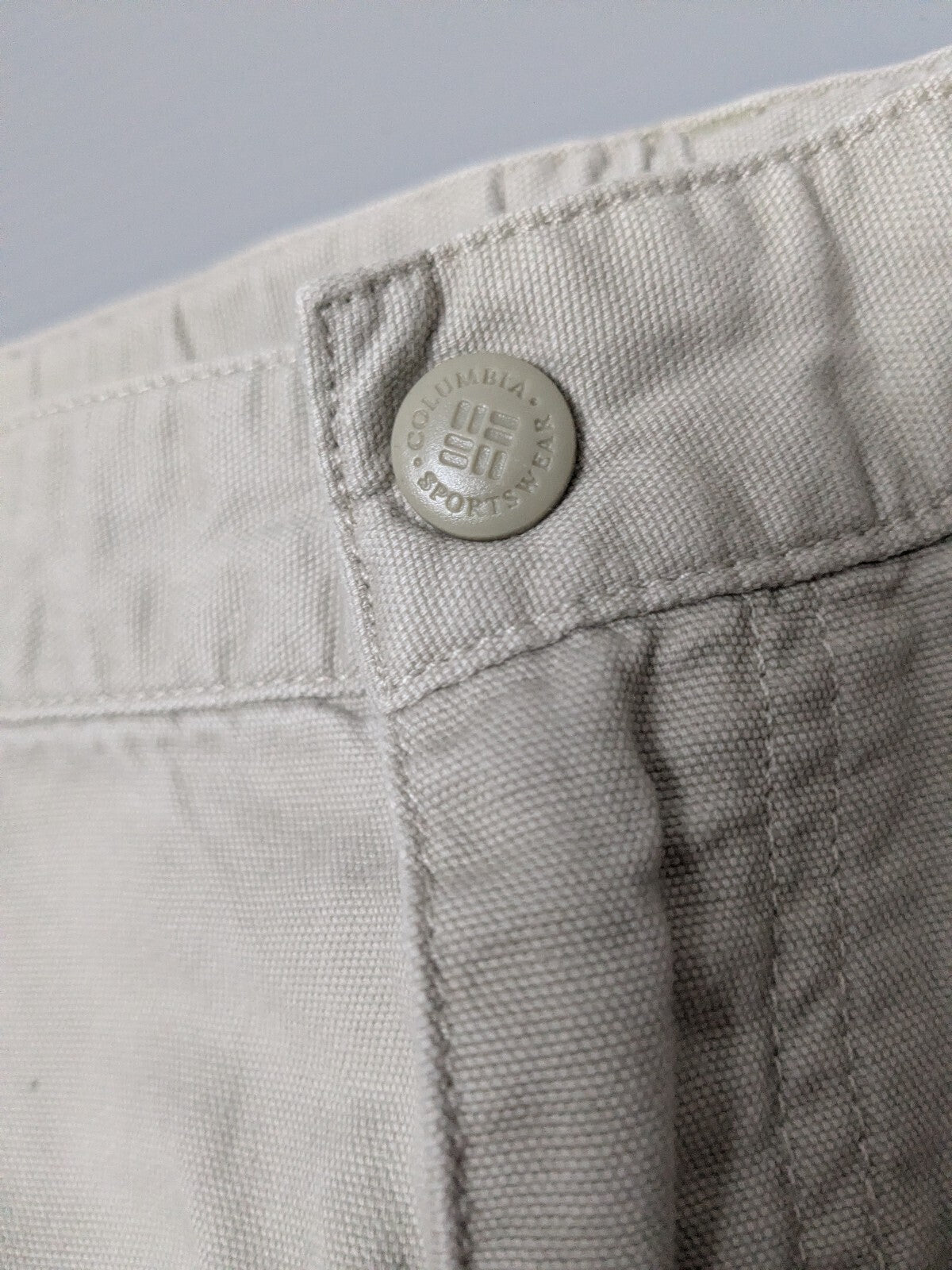 Columbia Cargo Shorts Mens W38 Stone Khaki Beige Utility Gorpcore