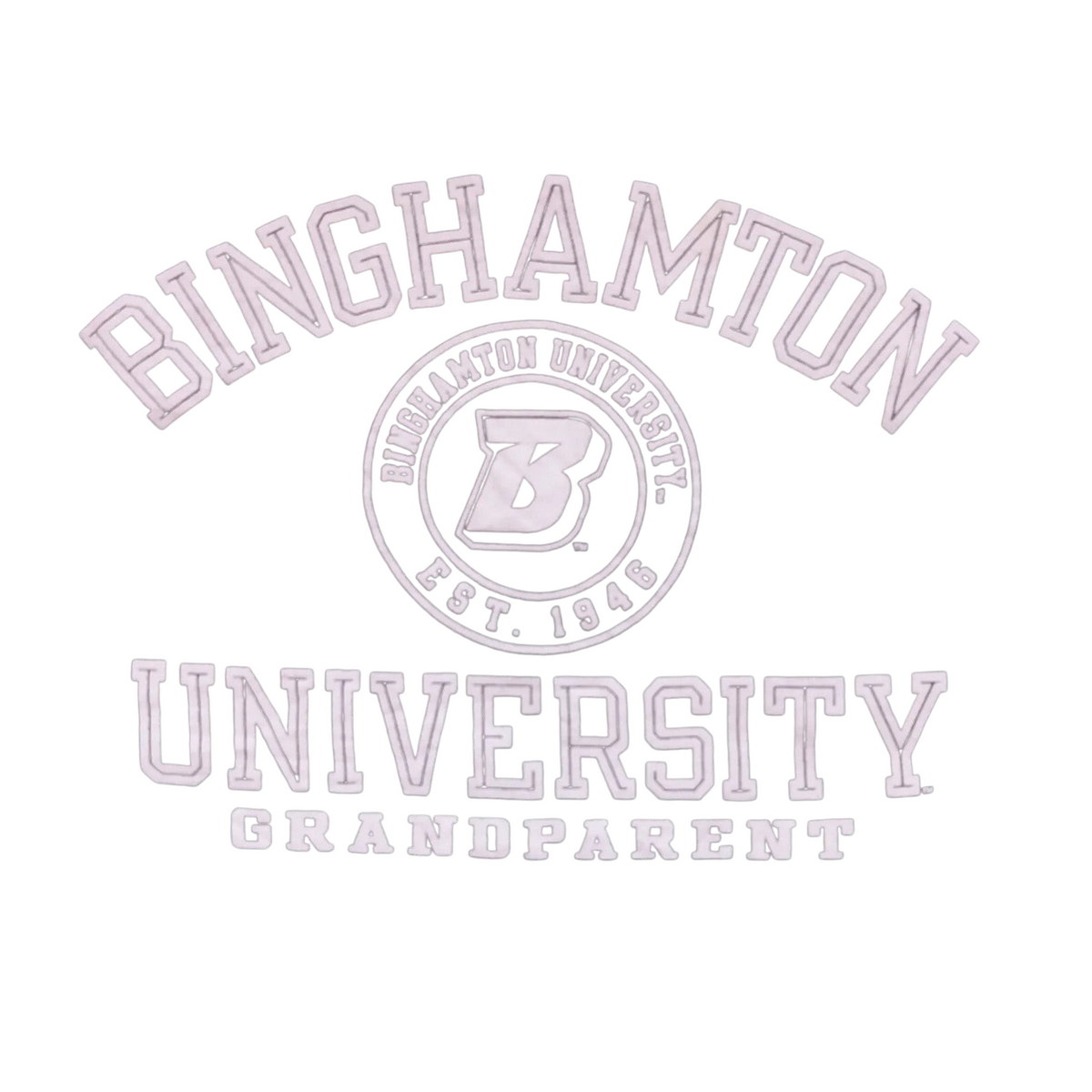 My Store dark green Champion cotton t-shirt with white Binghamton University Grandparent graphic print