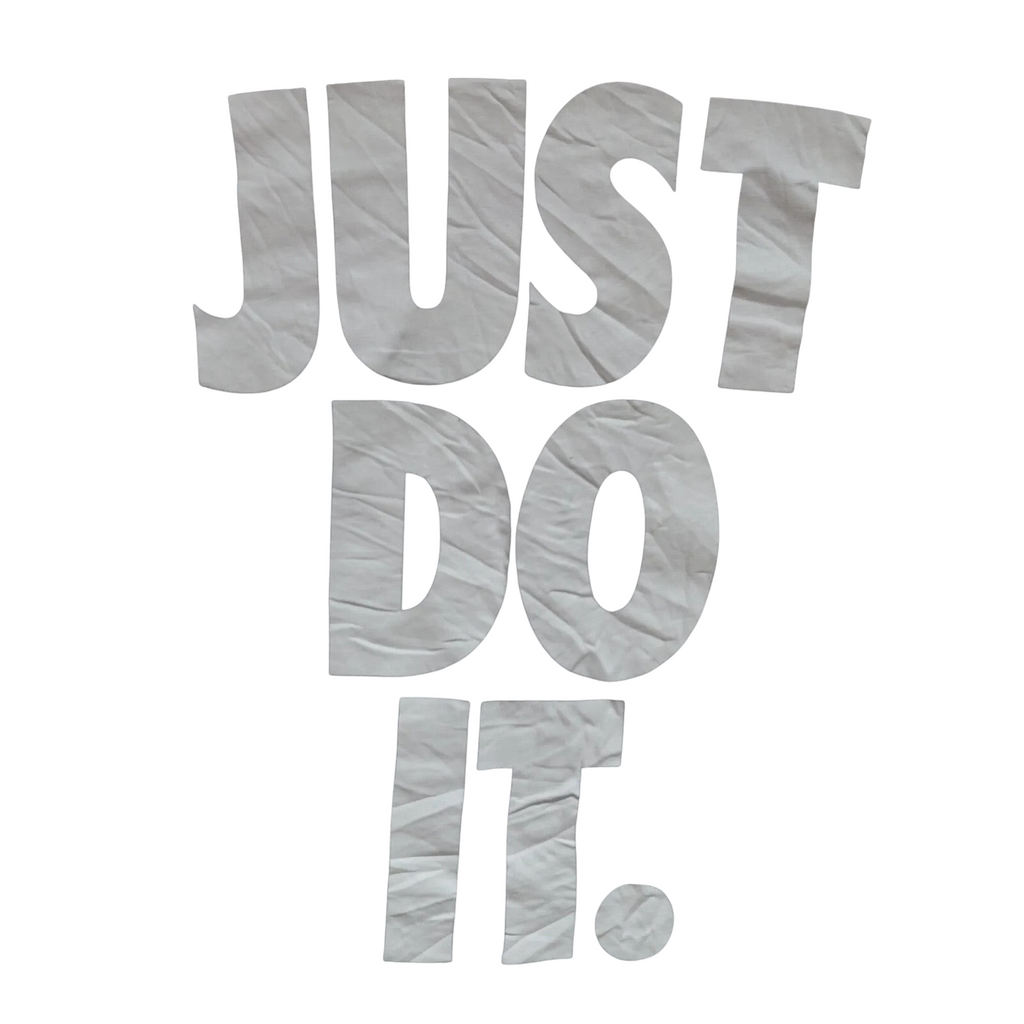 My Store grey Nike cotton t-shirt featuring a white Just Do It graphic print on the chest