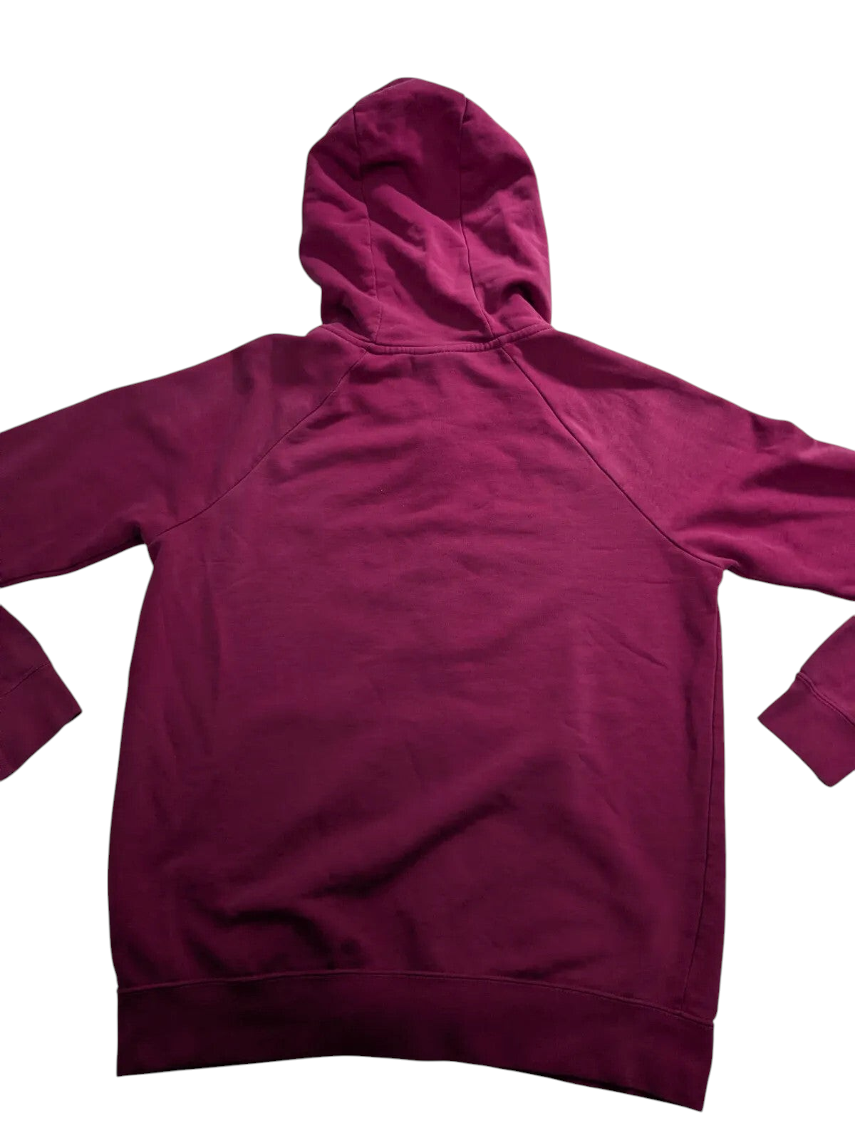 My Store pink Nike cotton zip hoodie, back view of a casual hooded sweatshirt with long sleeves