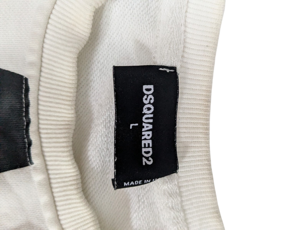 Dsquared2 white logo sweatshirt