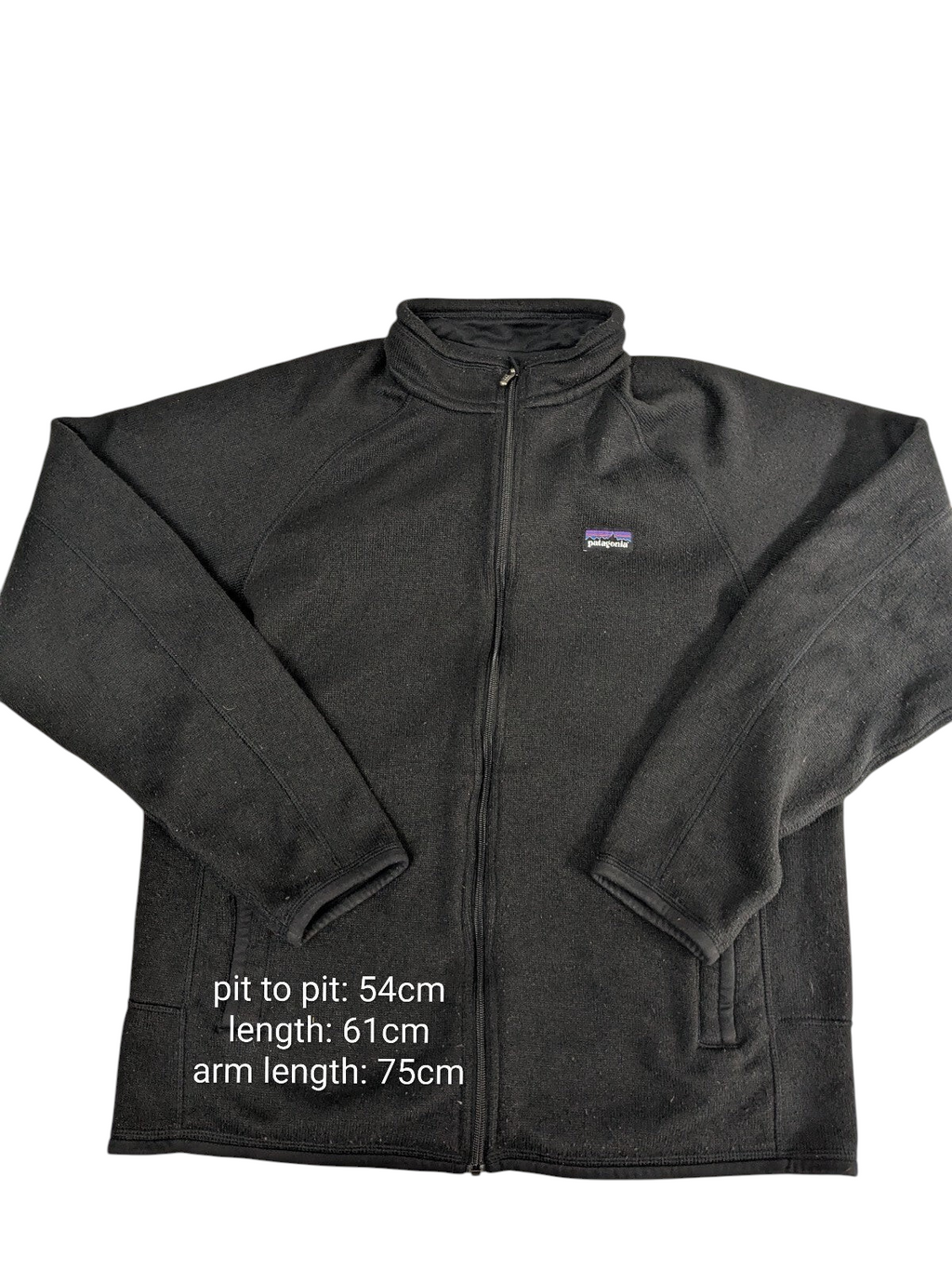 Patagonia black full zip fleece jacket